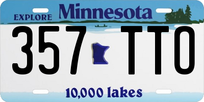 MN license plate 357TTO