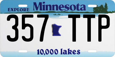 MN license plate 357TTP