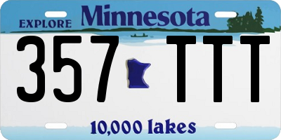MN license plate 357TTT