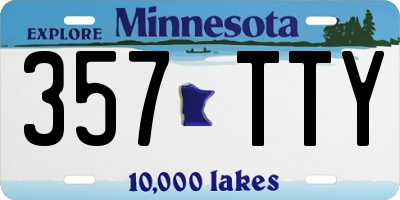 MN license plate 357TTY