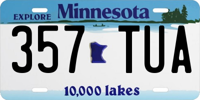 MN license plate 357TUA