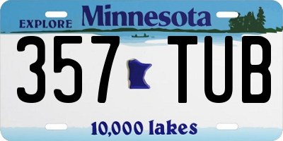 MN license plate 357TUB
