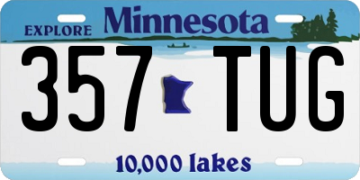 MN license plate 357TUG