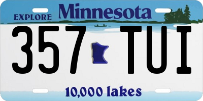 MN license plate 357TUI