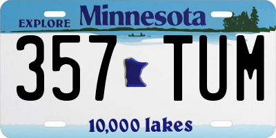 MN license plate 357TUM