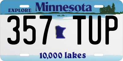 MN license plate 357TUP