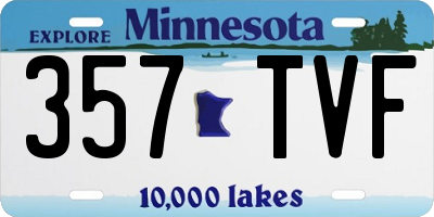 MN license plate 357TVF