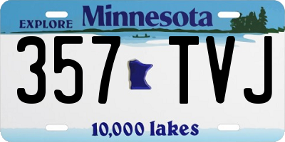 MN license plate 357TVJ