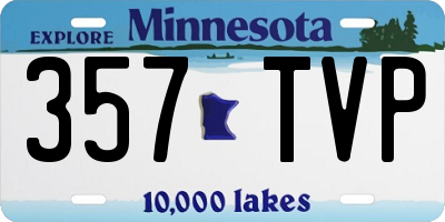 MN license plate 357TVP