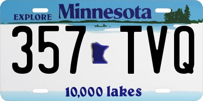 MN license plate 357TVQ
