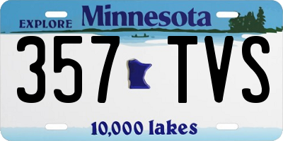 MN license plate 357TVS