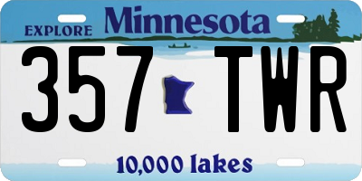 MN license plate 357TWR