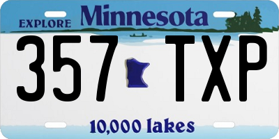 MN license plate 357TXP