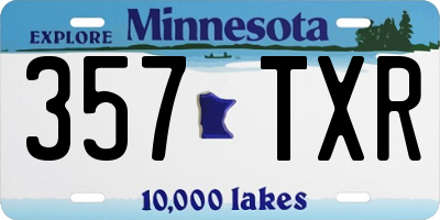MN license plate 357TXR