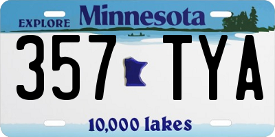 MN license plate 357TYA