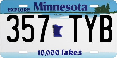 MN license plate 357TYB