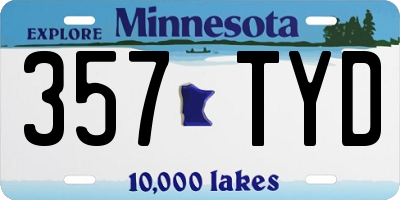 MN license plate 357TYD
