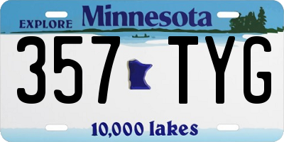 MN license plate 357TYG