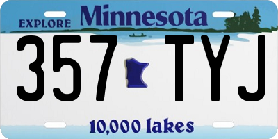 MN license plate 357TYJ