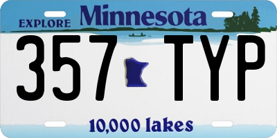 MN license plate 357TYP