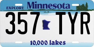 MN license plate 357TYR