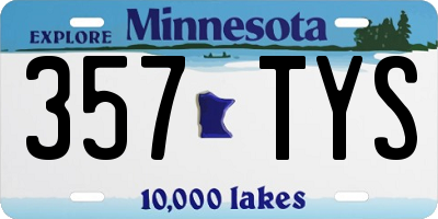 MN license plate 357TYS