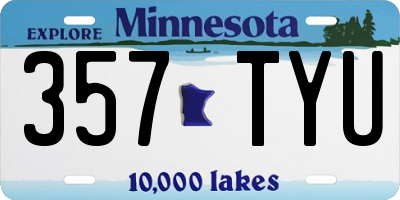 MN license plate 357TYU