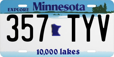 MN license plate 357TYV