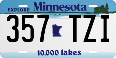 MN license plate 357TZI