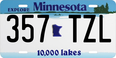 MN license plate 357TZL