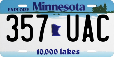 MN license plate 357UAC