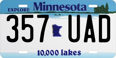 MN license plate 357UAD