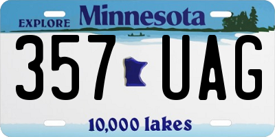MN license plate 357UAG