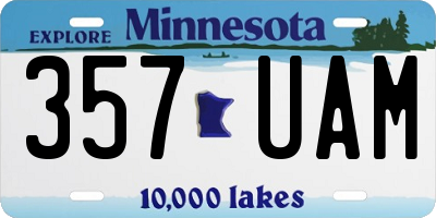 MN license plate 357UAM