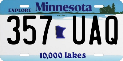 MN license plate 357UAQ