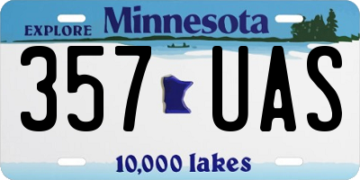 MN license plate 357UAS