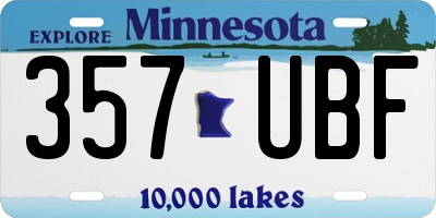 MN license plate 357UBF