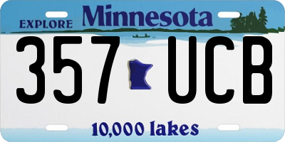 MN license plate 357UCB