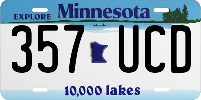 MN license plate 357UCD