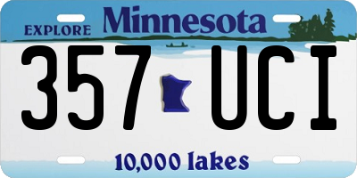 MN license plate 357UCI