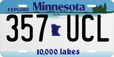 MN license plate 357UCL