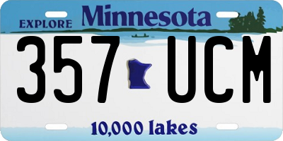 MN license plate 357UCM