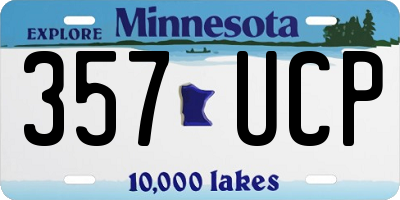 MN license plate 357UCP