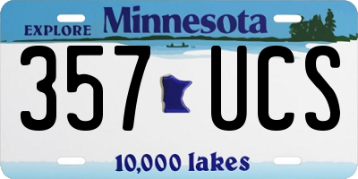 MN license plate 357UCS