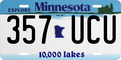 MN license plate 357UCU