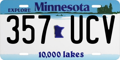 MN license plate 357UCV