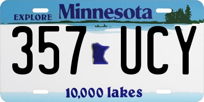 MN license plate 357UCY