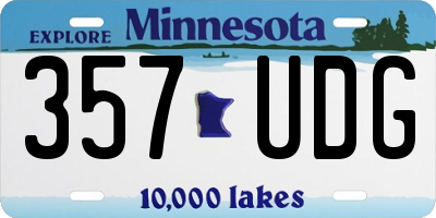 MN license plate 357UDG