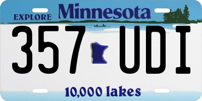 MN license plate 357UDI