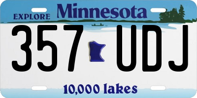 MN license plate 357UDJ